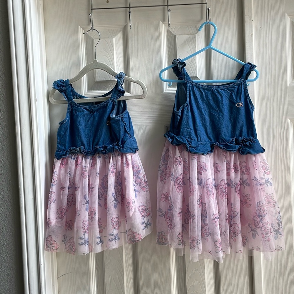 Sister set Calvin Klein spring dresses 4T 2T